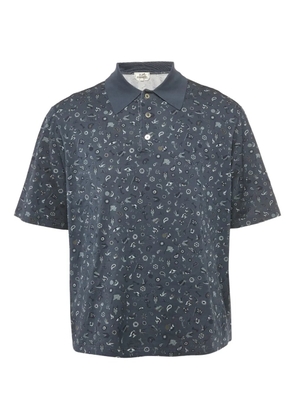 Hermès Pre-Owned pique cotton polo shirt - Blue