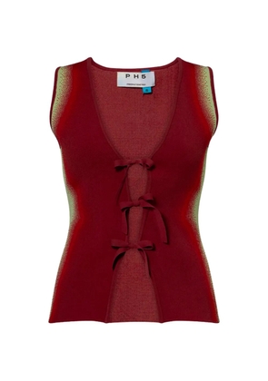 PH5 bow-detail vest - Red