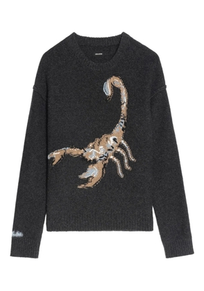 Zadig&Voltaire Jordan scorpion-motif sweater - Grey
