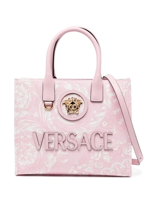 Versace small La Medusa printed tote bag - Pink