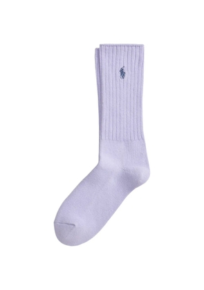 Polo Ralph Lauren logo-embroidered ribbed socks - Purple
