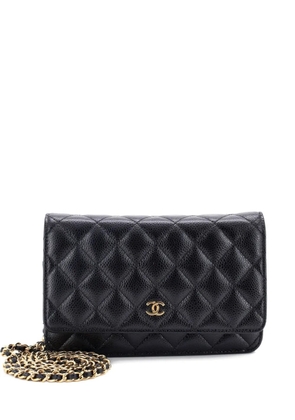 CHANEL Pre-Owned Wallet on Chain Quilted Caviar crossbody bag - Black