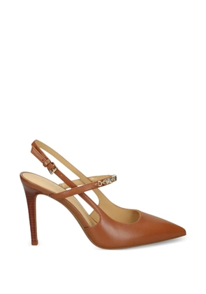 Michael Michael Kors Dina Flex studded leather court pumps - Brown