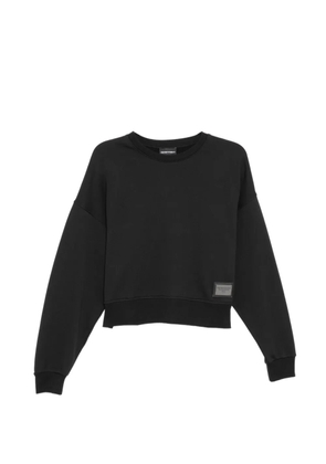 Emporio Armani boxy cropped sweatshirt - Black