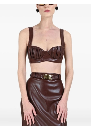 Rowen Rose gathered cup bra - Brown