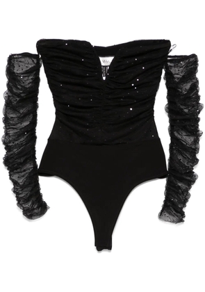 NISSA polka-dot bodysuit - Black