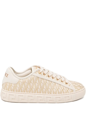 Versace Greca-jacquard canvas sneakers - Neutrals