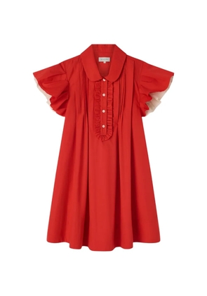 Lee Mathews Charlotte ruffled mini dress - Red