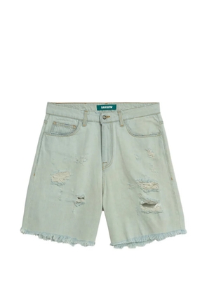 BARROW frayed shorts - Blue