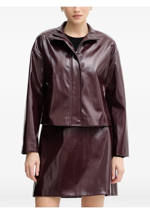 Marc Aurel funnel-neck jacket - Purple