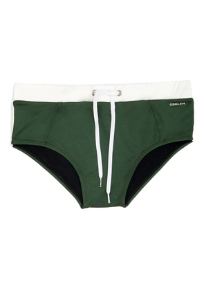 Osklen retro side-tape swim briefs - Green