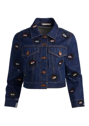 alice + olivia Chloe eyes-embellished jacket - Blue