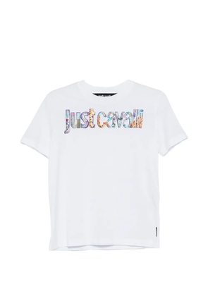 Just Cavalli floral logo T-shirt - White
