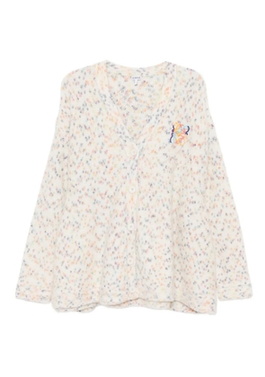 LOEWE logo-embroidered cardigan - White