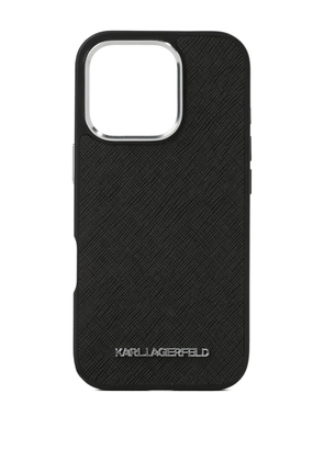Karl Lagerfeld crystal-embellished iPhone 16 Pro case - Black