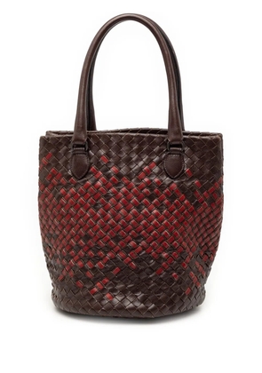 Bottega Veneta Pre-Owned 2009 Bicolor Nappa Intrecciato bucket bag - Brown