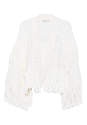 Dorothee Schumacher fringe-detail wool cardigan - Neutrals