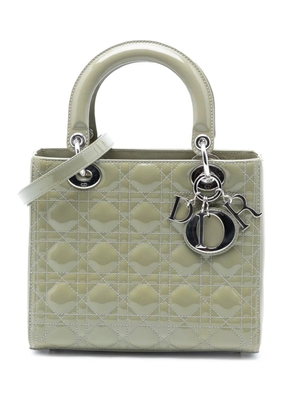 Christian Dior Pre-Owned 2015 Medium Patent Cannage Lady Dior satchel - Green