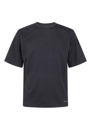 Snow Peak embroidered ribbed T-shirt - Black