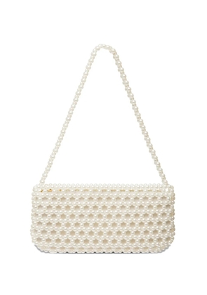 0711 May beaded shoulder bag - Neutrals
