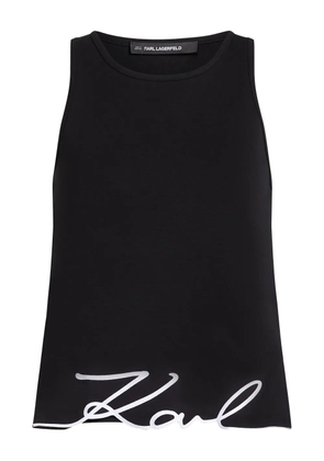 Karl Lagerfeld Signature hem tank top - Black