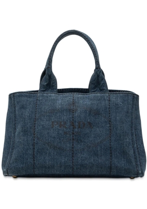 Prada Pre-Owned 2000-2013 Small Denim Canapa Logo satchel - Blue