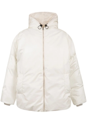 Bally hooded zip-up jacket - White
