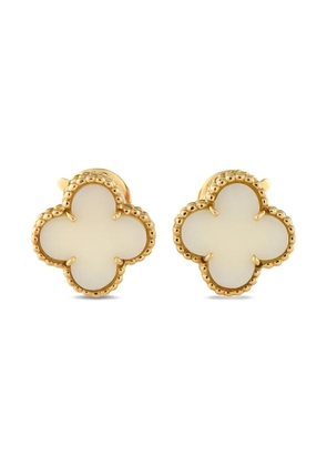 Van Cleef & Arpels Pre-Owned 18K yellow gold Alhambra coral earrings