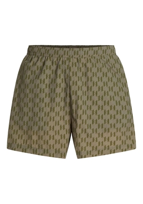Karl Lagerfeld monogram-print swim shorts - Green