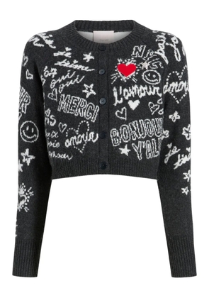 Cinq A Sept Millie love doodles cardigan - Grey