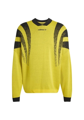 adidas Santiago stripes crew-neck sweater - Yellow