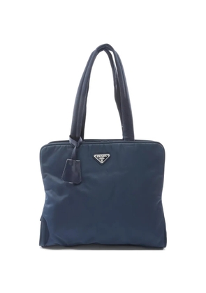 Prada Pre-Owned 2000s triangle-logo shoulder bag - Blue