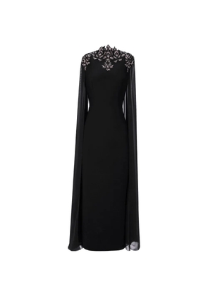 Gemy Maalouf embellished high-collar midi dress - Black