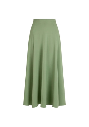 Oscar de la Renta Georgette flared maxi skirt - Green