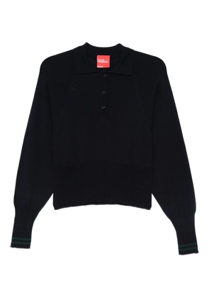 Merci button polo shirt - Blue