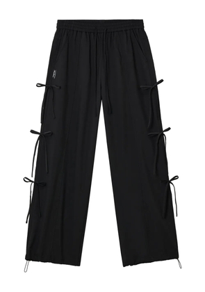 Mini Cream drawstring track pants - Black