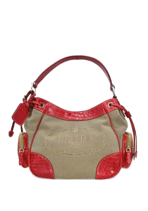 Prada Pre-Owned 1990-2000s logo-jacquard tote bag - Neutrals