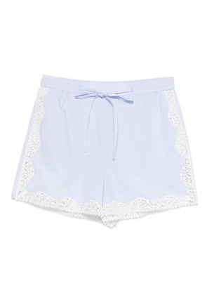 SANDRO lace-detail shorts - Blue