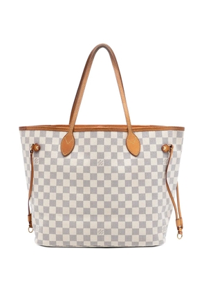 Louis Vuitton Pre-Owned 2014 Damier Azur Neverfull MM tote bag - White