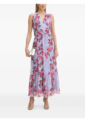 FRACOMINA floral-print V-neck maxi dress - Blue