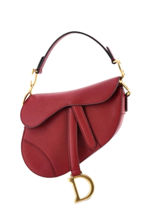 Christian Dior Pre-Owned Saddle Handbag Leather Mini shoulder bag - Red