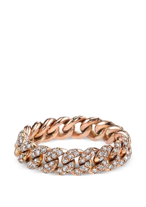 SHAY Pavé diamond link ring - Pink