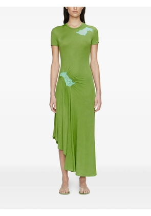 Christopher Esber Delphin lace-panelled midi dress - Green