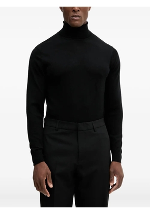 GUESS USA roll-neck long-sleeve sweater - Black