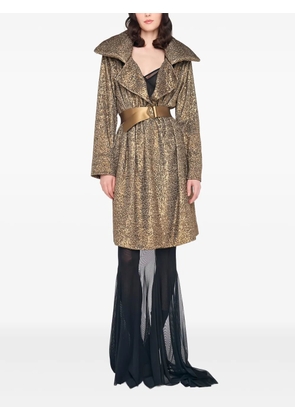 Norma Kamali double-breasted belted coat - Brown