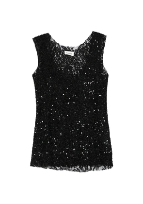 P.A.R.O.S.H. Noodles sequin-embellished sleeveless top - Black