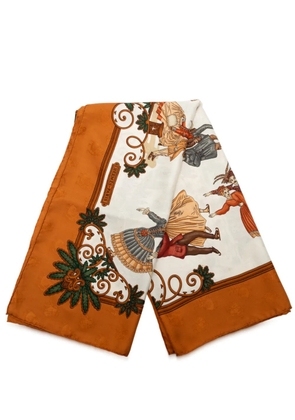 Hermès Pre-Owned 2000-2025 Joies d Hiver Silk Scarf scarves - Brown