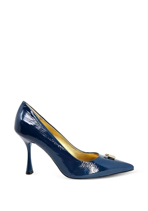 Madison.Maison lock-detail pointed pumps - Blue