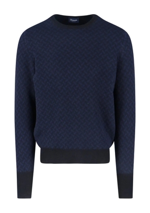 Drumohr herringbone cashmere sweater - Blue