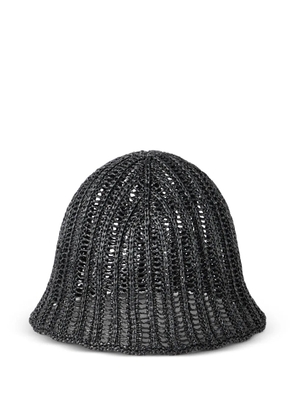 Brunello Cucinelli techno raffia bucket hat - Black